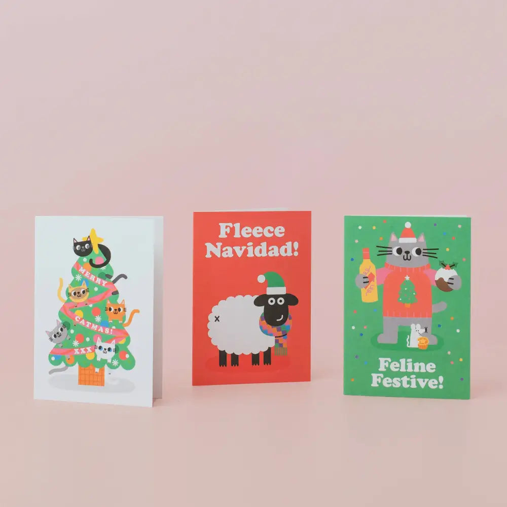 Studio Boketto - Prosecc...Ho-Ho-Ho Christmas Card | Wine Cards