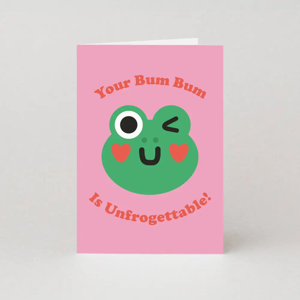 Studio Boketto - Unfrogettable Frog Valentines Card | Funny Valentine’s