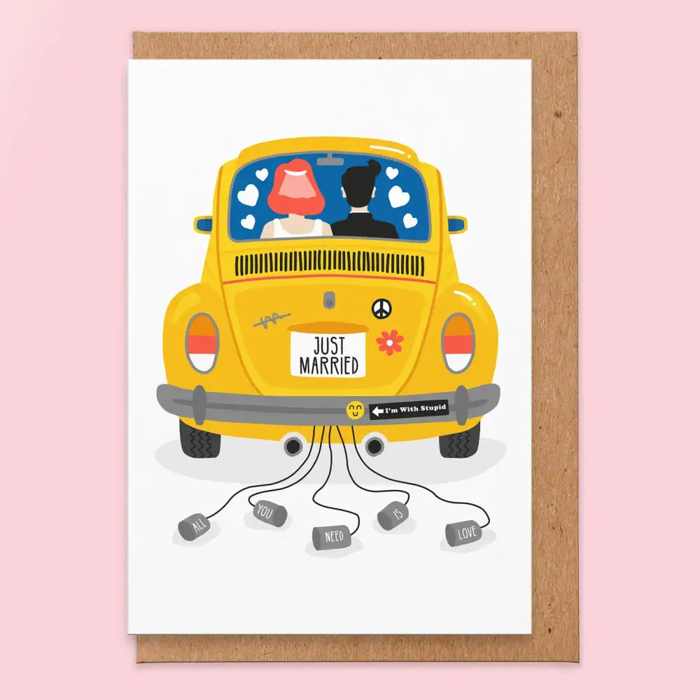 VeeDub Just Married Card - PABOOM