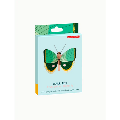 Studio Roof (no tariffs) - 3D Wall Art - Butterfly - Fern Striped