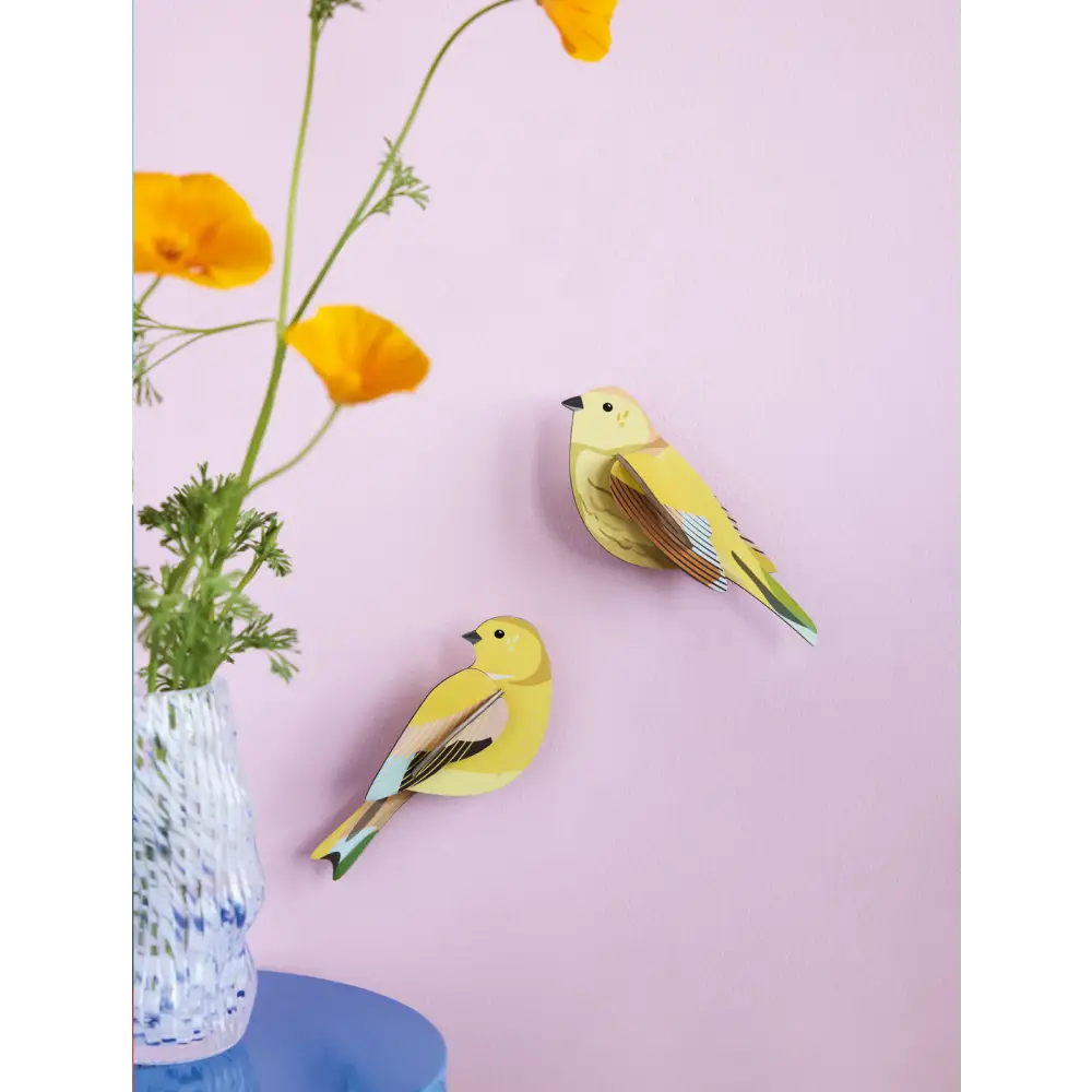 Studio Roof (no tariffs) - 3D Wall Art - Garden Birds - Citrinella Pair