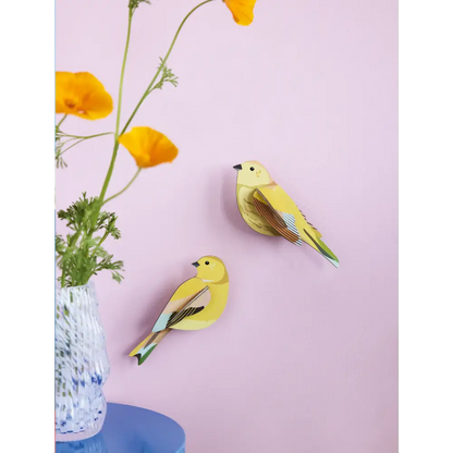 Studio Roof (no tariffs) - 3D Wall Art - Garden Birds - Citrinella Pair