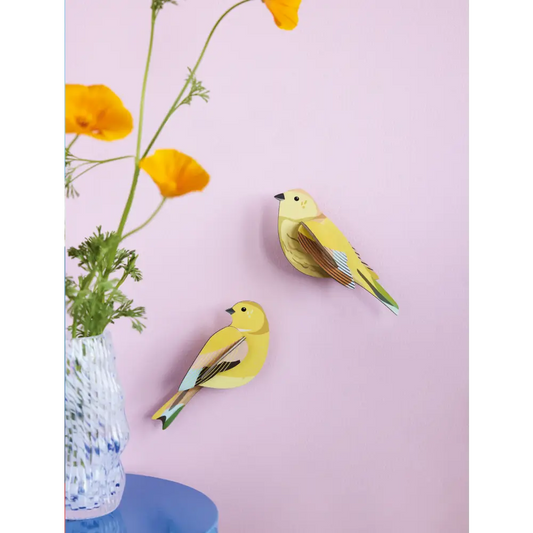 Studio Roof (no tariffs) - 3D Wall Art - Garden Birds - Citrinella Pair