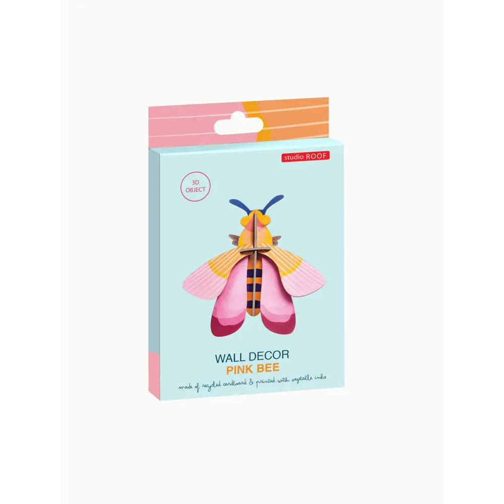 Studio Roof (no tariffs) - 3D Wall Art - Insect - Pink Bee