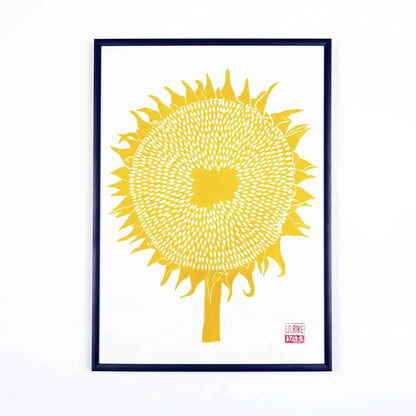 Studio Wald - UK Made - Sunflower Yellow (A3) Lino Print