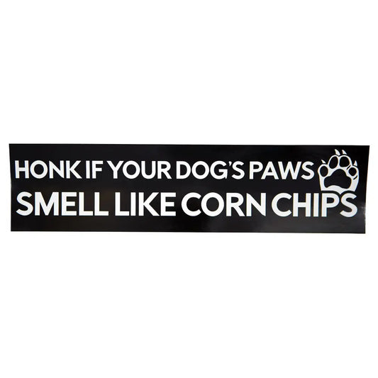 Stuntin Goods - Dog Paws Smell Like Corn Chips Bumper Sticker