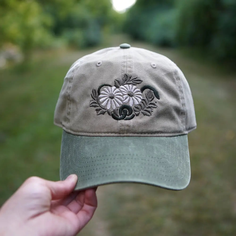 Stuntin Goods - Imperial Garden Dad Hat - embroidered floral baseball cap
