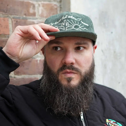 Stuntin Goods - No Home But Where I Roam Corduroy Hat Smoke Green