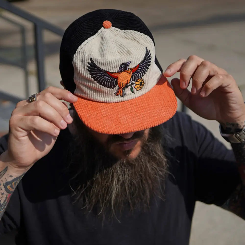 Oriole Two-Tone Corduroy Hat - PABOOM