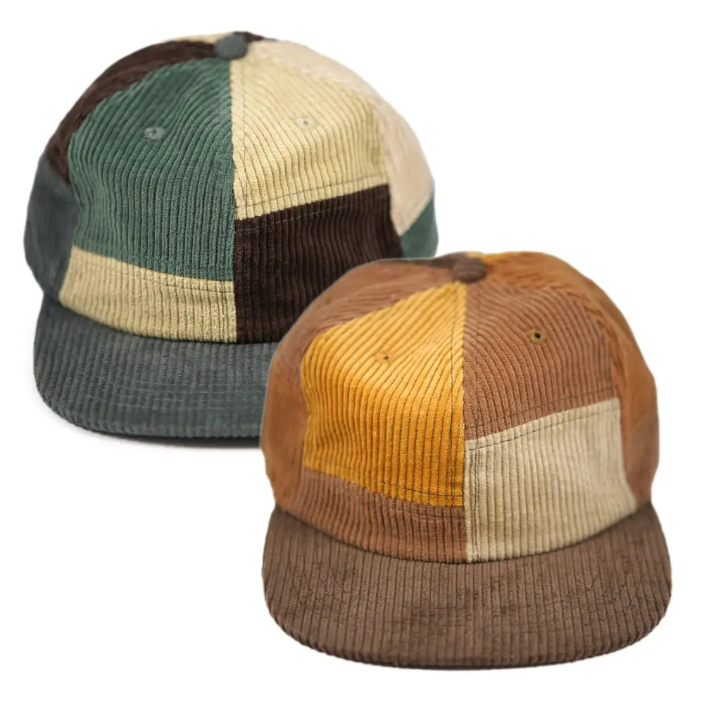 2 Stuntin Goods Patchwork Corduroy Hats - PABOOM