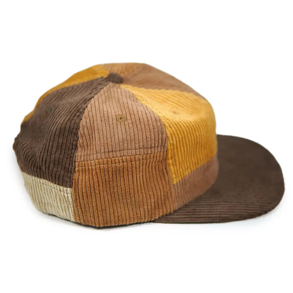 Patchwork corduroy Stuntin Goods hat Dessert side profile - PABOOM