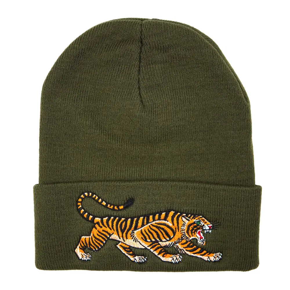 Stuntin Goods - Tiger Beanie Olive