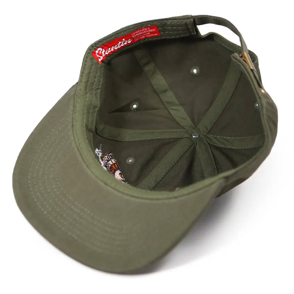 Stuntin Goods - Townes Butterfly Unstructured Hat - olive green baseball cap