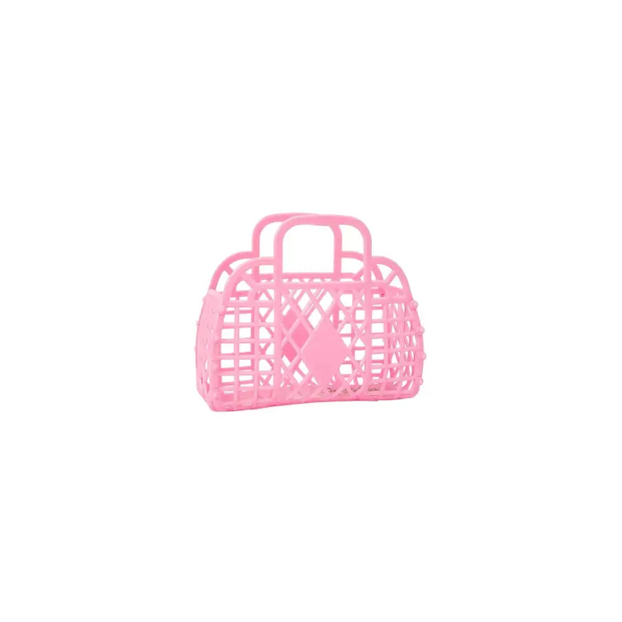 Mini Retro Basket Jelly Bag Bubblegum Pink - PABOOM