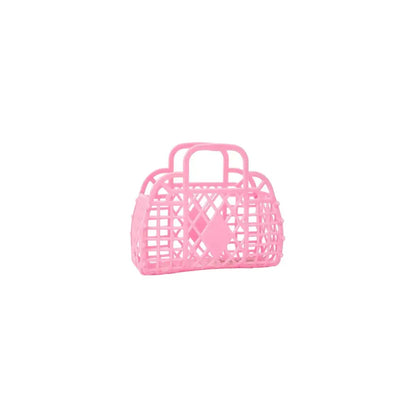 Mini Retro Basket Jelly Bag Bubblegum Pink - PABOOM
