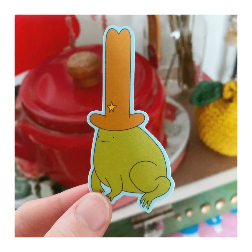 Cowboy Frog Sticker - PABOOM