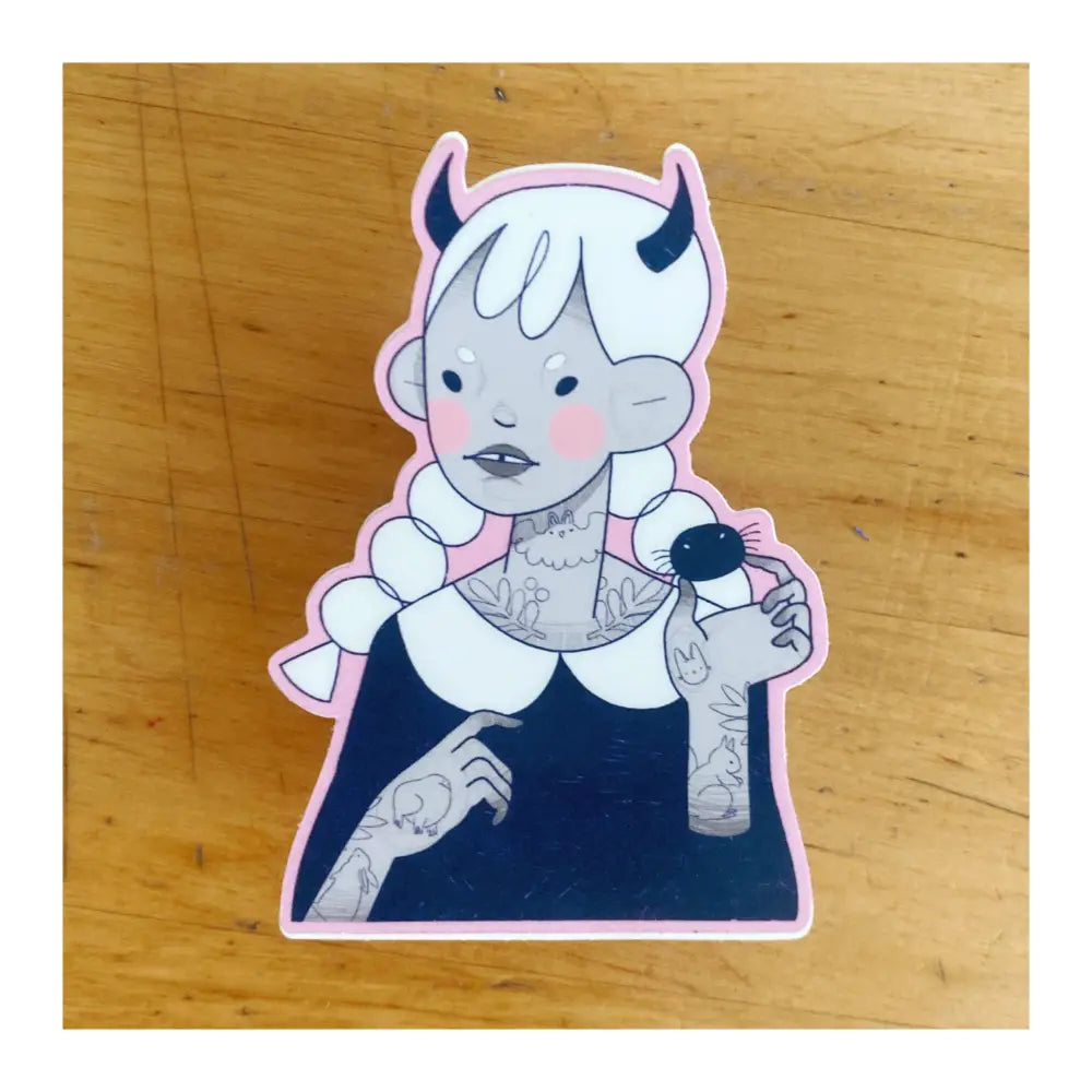 Tattoo Demon Girl MINI Sticker - PABOOM