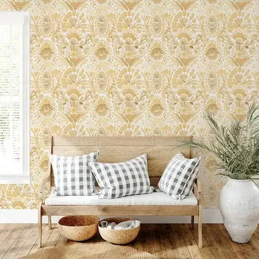 Bohemia Saffron Sun Peel and Stick Wallpaper, 28 sq. ft. - PABOOM