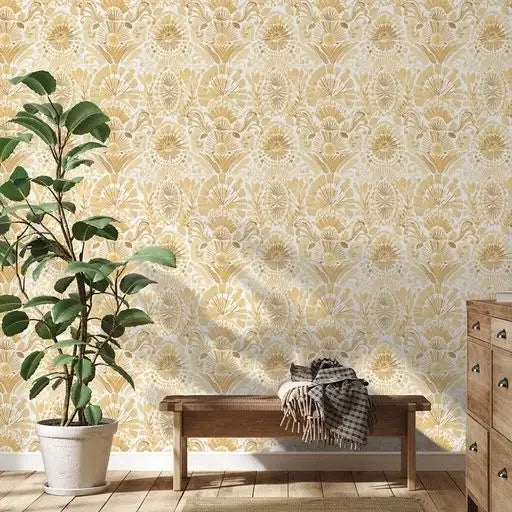 Bohemia Saffron Sun Peel and Stick Wallpaper, 28 sq. ft. - PABOOM