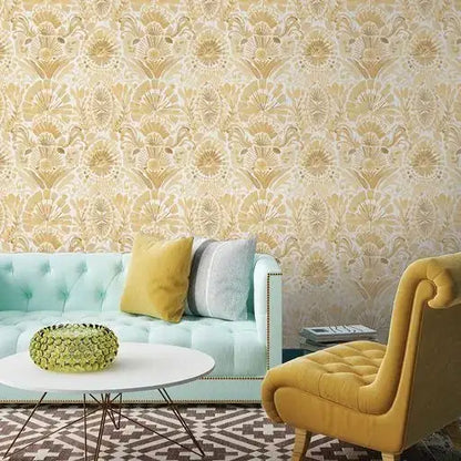 Bohemia Saffron Sun Peel and Stick Wallpaper, 28 sq. ft. - PABOOM