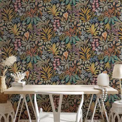 Floral Summer Night Peel and Stick Wallpaper, 28 sq. ft. - PABOOM