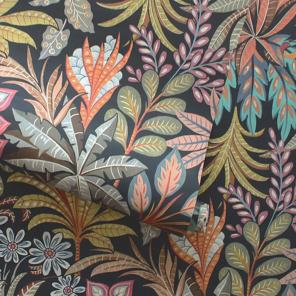 Floral Summer Night Peel and Stick Wallpaper, 28 sq. ft. - PABOOM