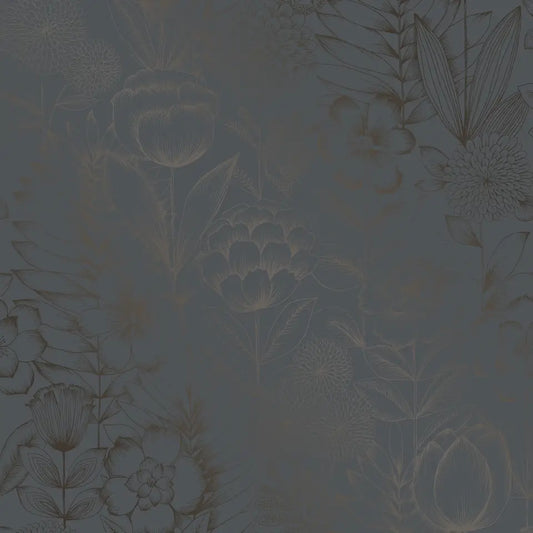 Homestead Floral Blue Peel and Stick Wallpaper, 28 sq. ft. - PABOOM