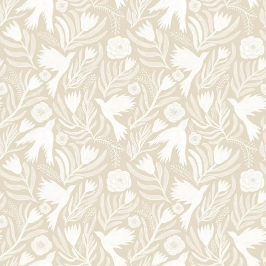 Otomi Dove Ivory Peel and Stick Wallpaper, 28 sq. ft. - PABOOM