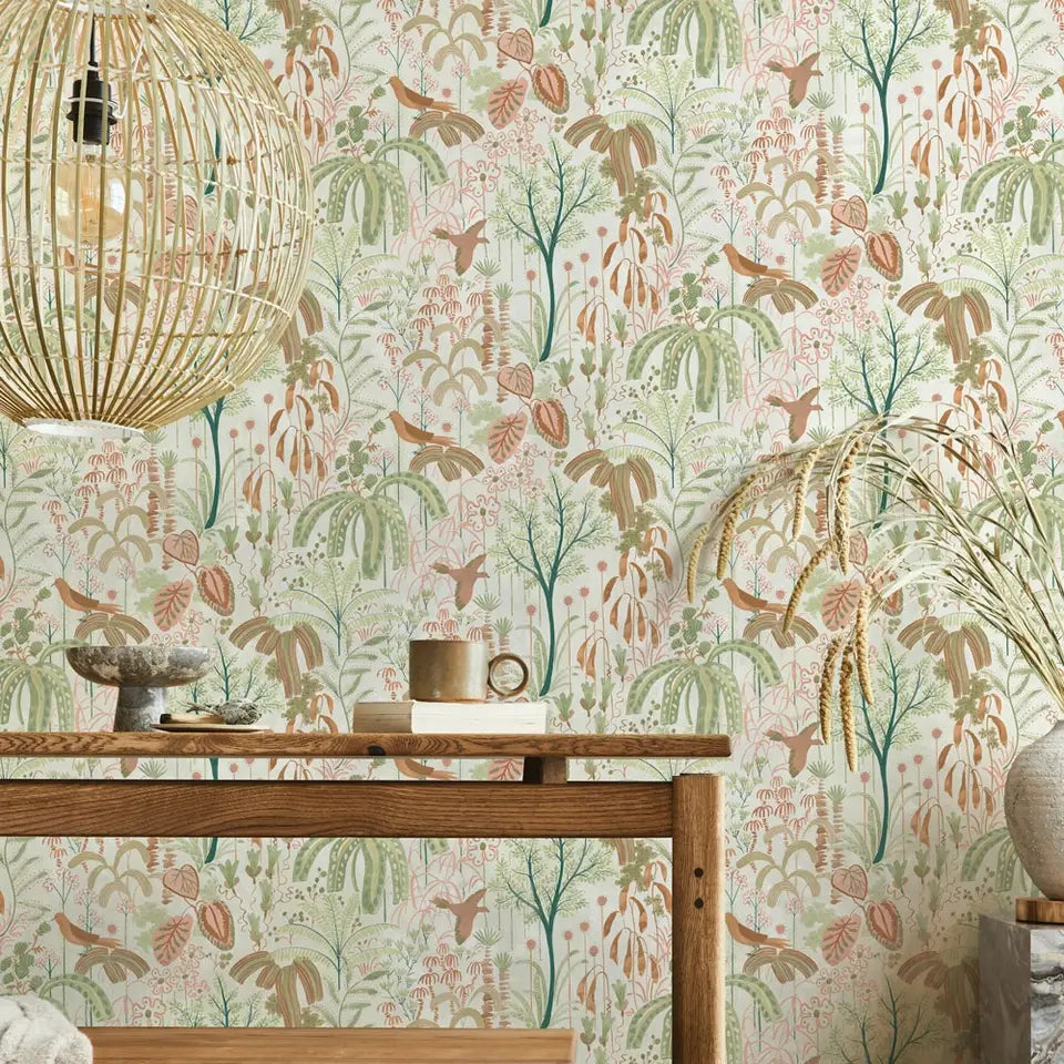 Willow Rainforest Peel and Stick Wallpaper, 28 sq. ft. - PABOOM