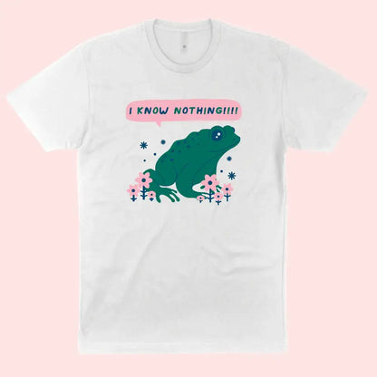 I Know Nothing Frog T-Shirt Small - PABOOM