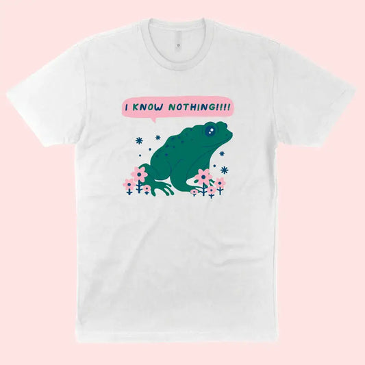 I Know Nothing Frog T-Shirt Small - PABOOM