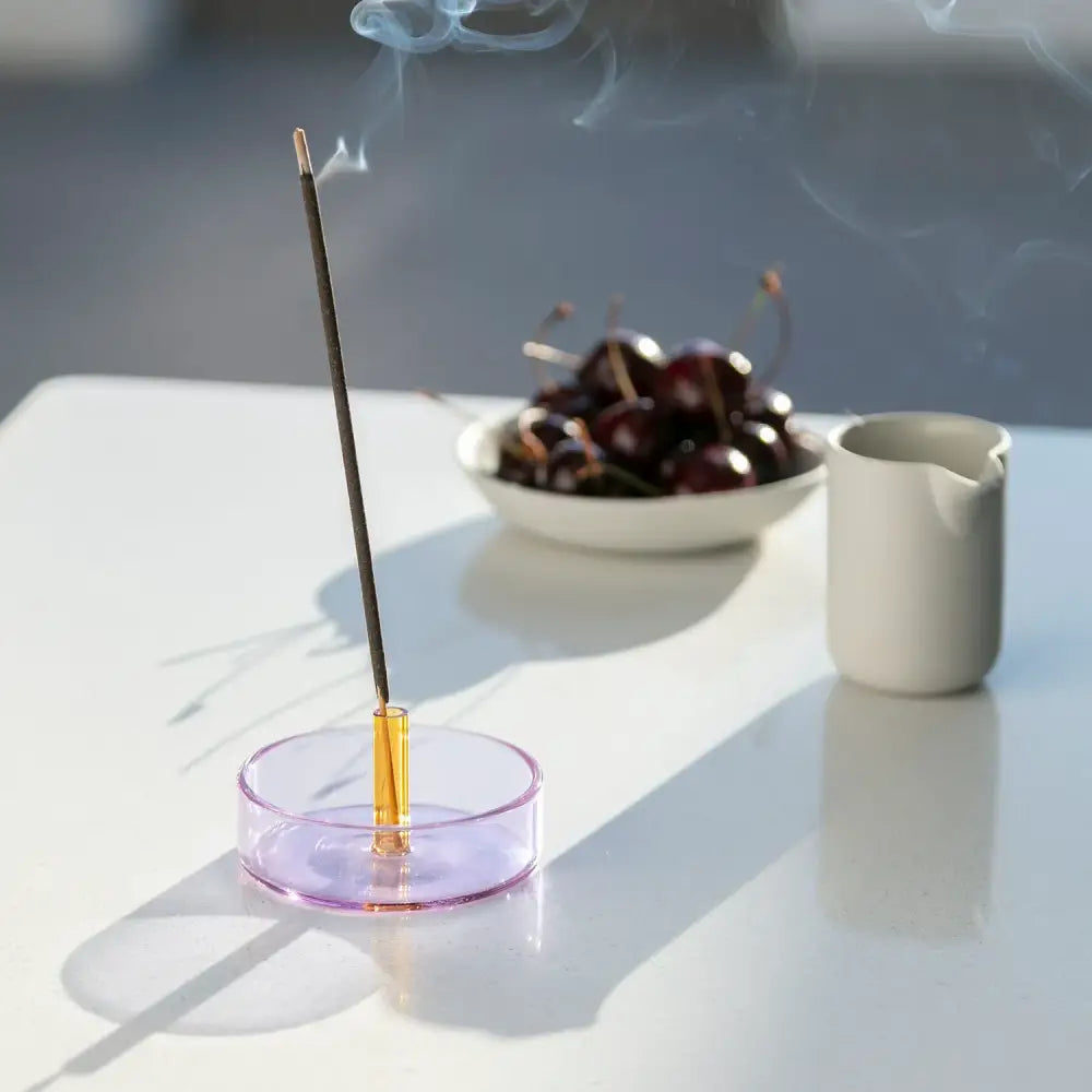 The Block - Duo Tone Glass Incense Holder Blue Green