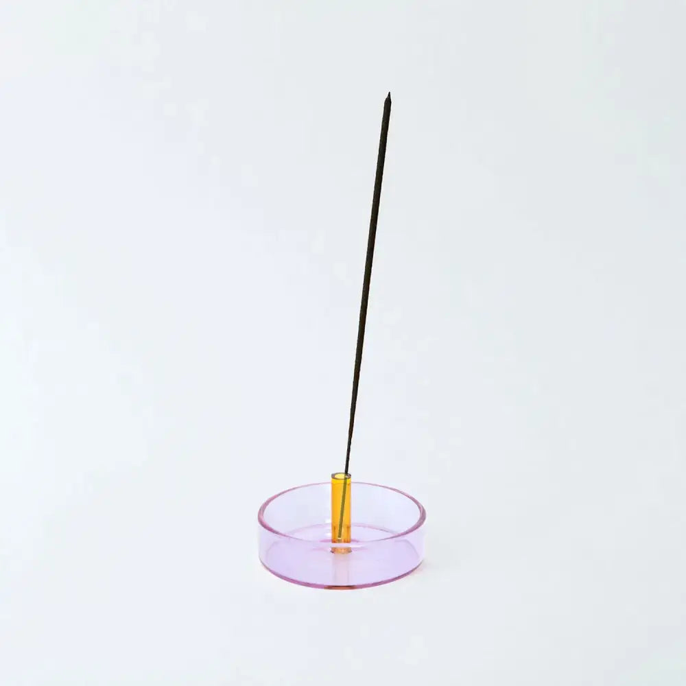 The Block - Duo Tone Glass Incense Holder Blue Green Lilac Peach