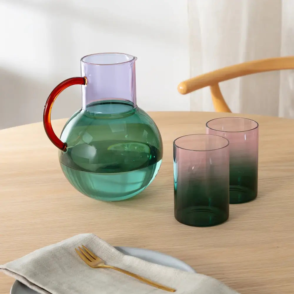 The Block - Gradient Glass - 2 Tone Pink Blue Set/2