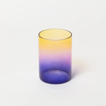 The Block - Gradient Glass - 3 Tone Teal Lilac Amber Set/2 Blue Pink Yellow