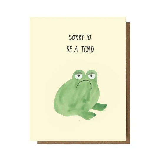 Sorry To Be A Toad Card - PABOOM