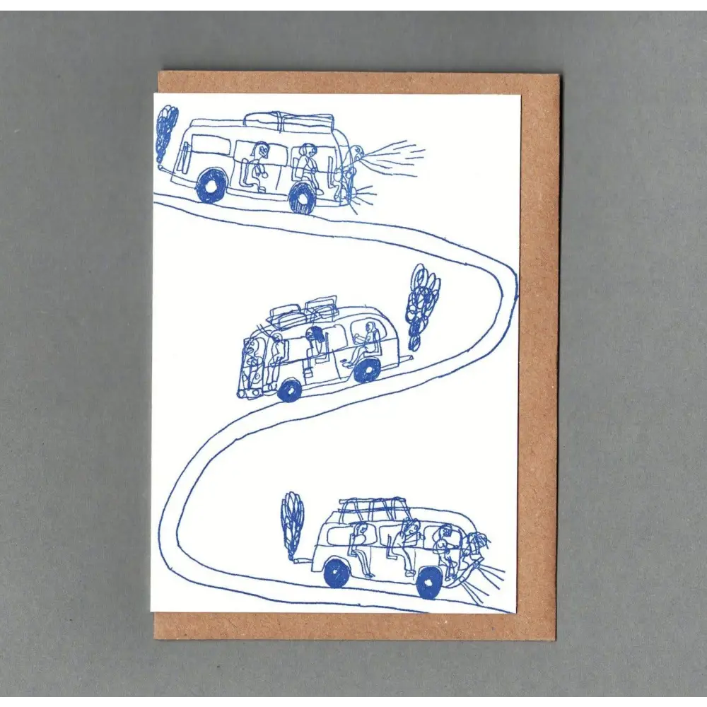 The Passenger Press - Camper Van Letterpress Card