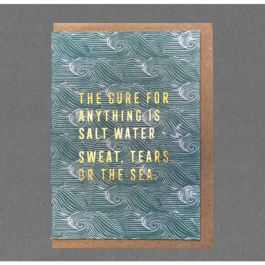 The Passenger Press - Cure Sea Pattern Letterpress Card