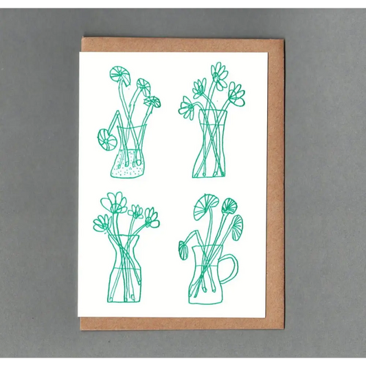 The Passenger Press - Flowers Letterpress Card