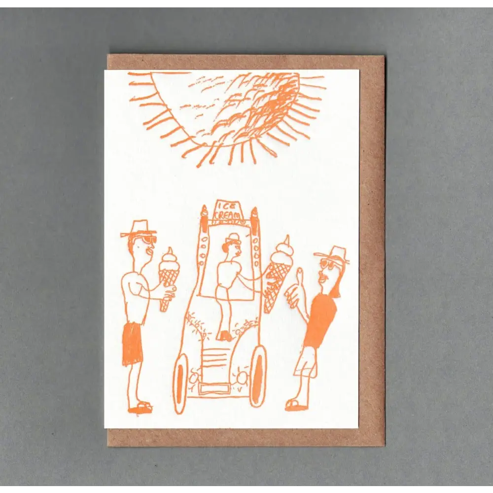 The Passenger Press - Ice Cream Letterpress Card