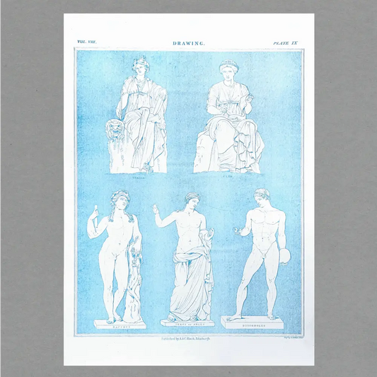 The Passenger Press - Statues Risograph Print