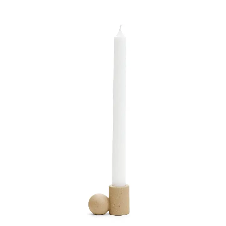 Ball Candle Holder Dark Beige - PABOOM