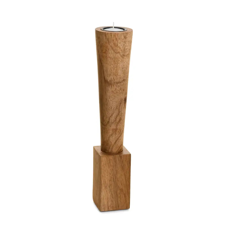 Sassari Mango Wood Candle Holder - PABOOM