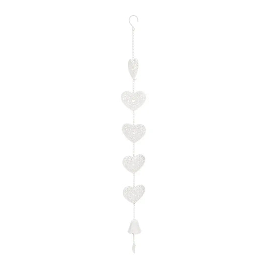 White Iron Heart Windchime - PABOOM