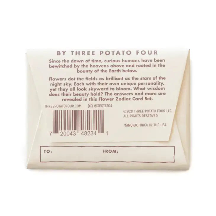 Aquarius Flower Zodiac Sticker Card Set - PABOOM