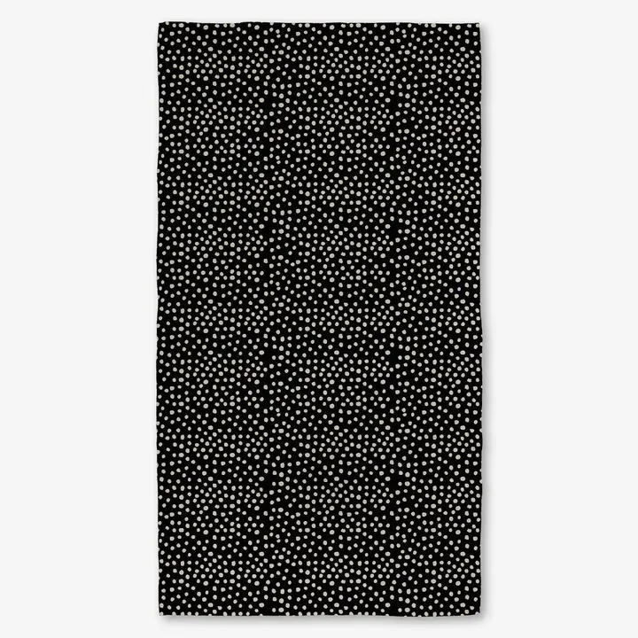 Dotty Black Luxe Bath Towel