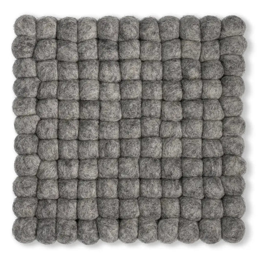 Torre & Tagus - Felted Wool Ball Trivet Light Grey