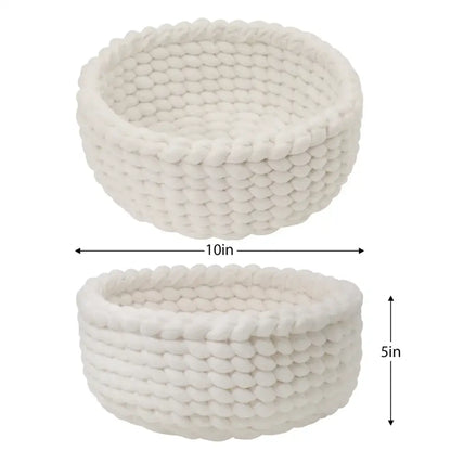 Torre & Tagus - Felted Wool Woven Basket