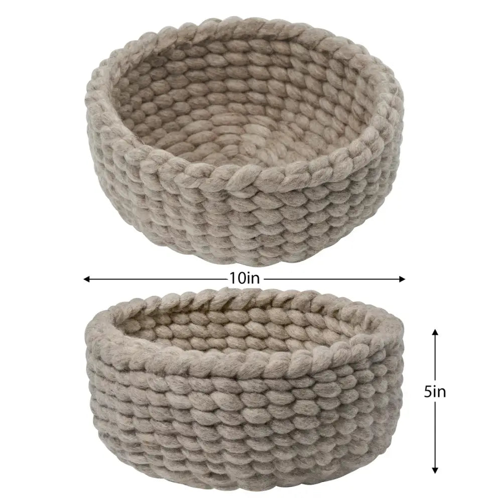 Torre & Tagus - Felted Wool Woven Basket