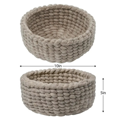 Torre & Tagus - Felted Wool Woven Basket